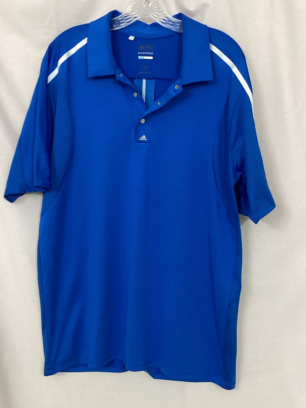 adidas Men’s Royal Blue Performance Polo with White Accents